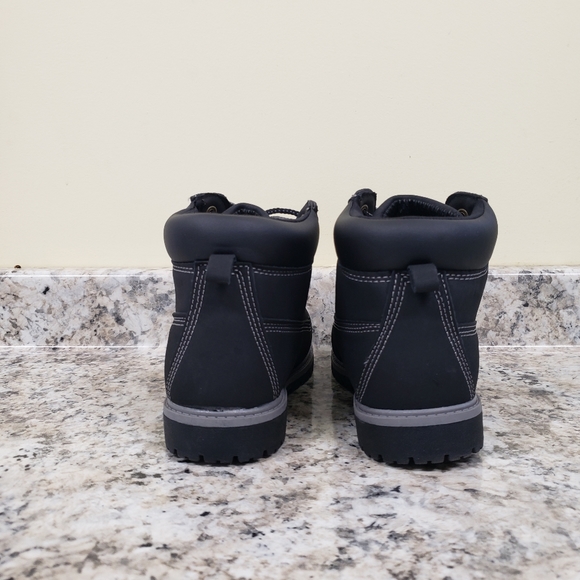 Wonder Nation Boys Boots Black Lace Up Non Marking Sole Boots Size 4 - Picture 5 of 10